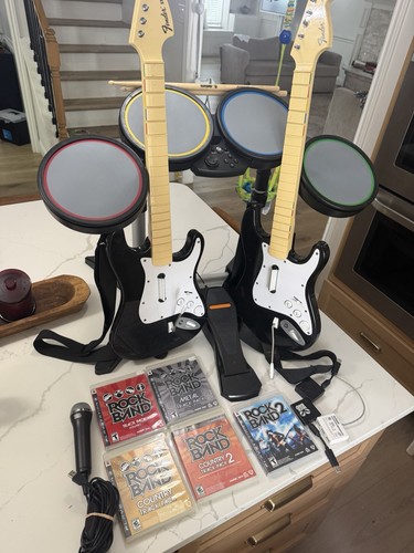 Ps3 rock band guitar - band, set